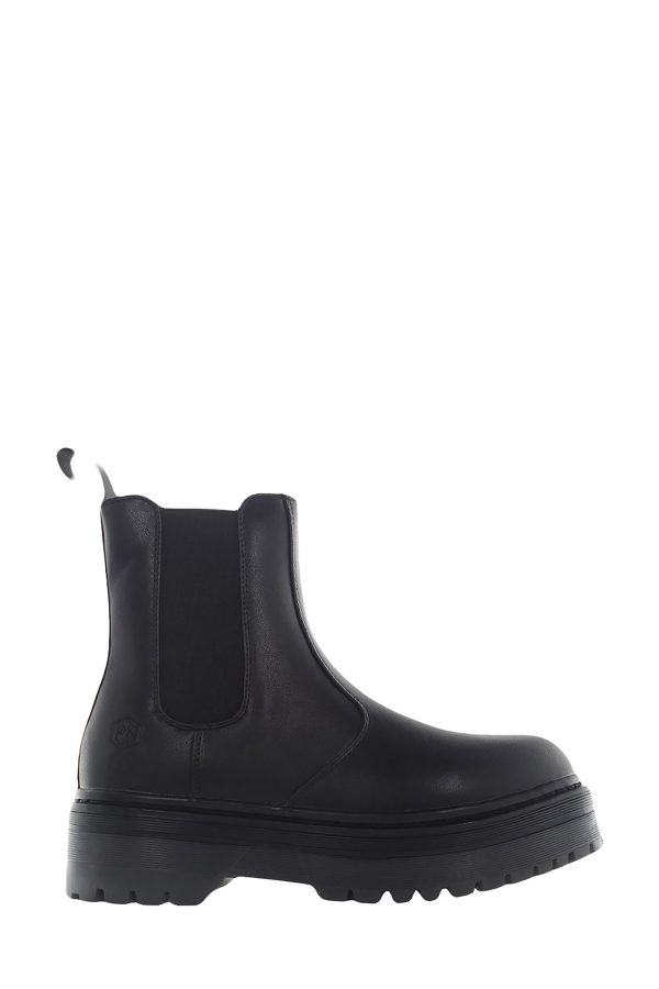 Elyse beatles black woman basic casual boots