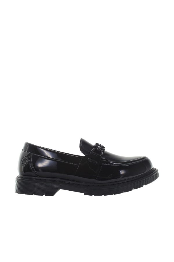 Mocassin with accessory black girl slip on