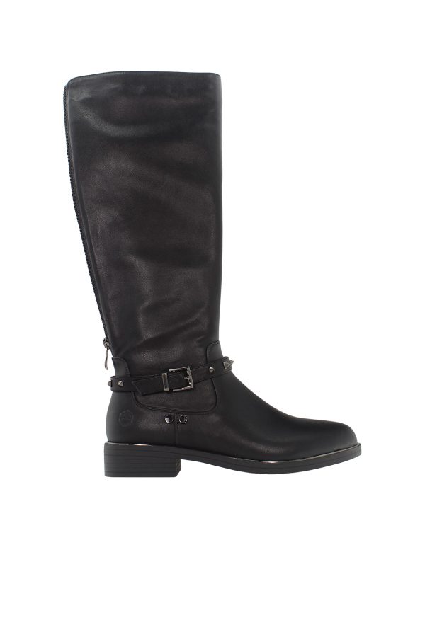 Boot with buckle black woman boots